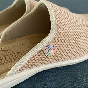 Fly Flot Clog Slip-on Mule Tan Mesh Comfort Anti-shock Anatomic Size US 7.5